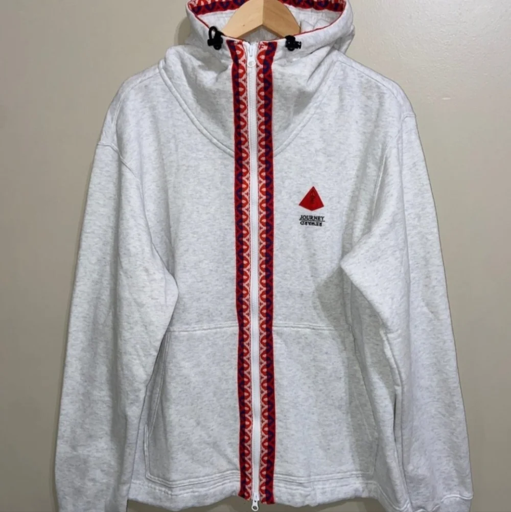 Nike Gray Performance Jacket with Red Accents